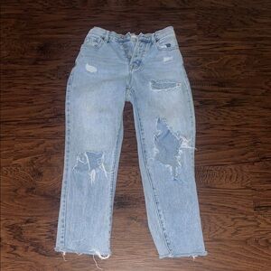 PacSun Light Blue Distressed High-Rise Jeans